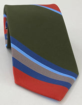 Modern Madder Print Stripe Silk Tie MMST-12